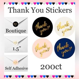 200 ~1.5” Thank You Boutique Stickers 🌿🆕🌿 2 Rolls For $24 (Bundle & Save)
